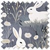 Bunny Meadows, Moonlit Grey - Motorised Roman Blind